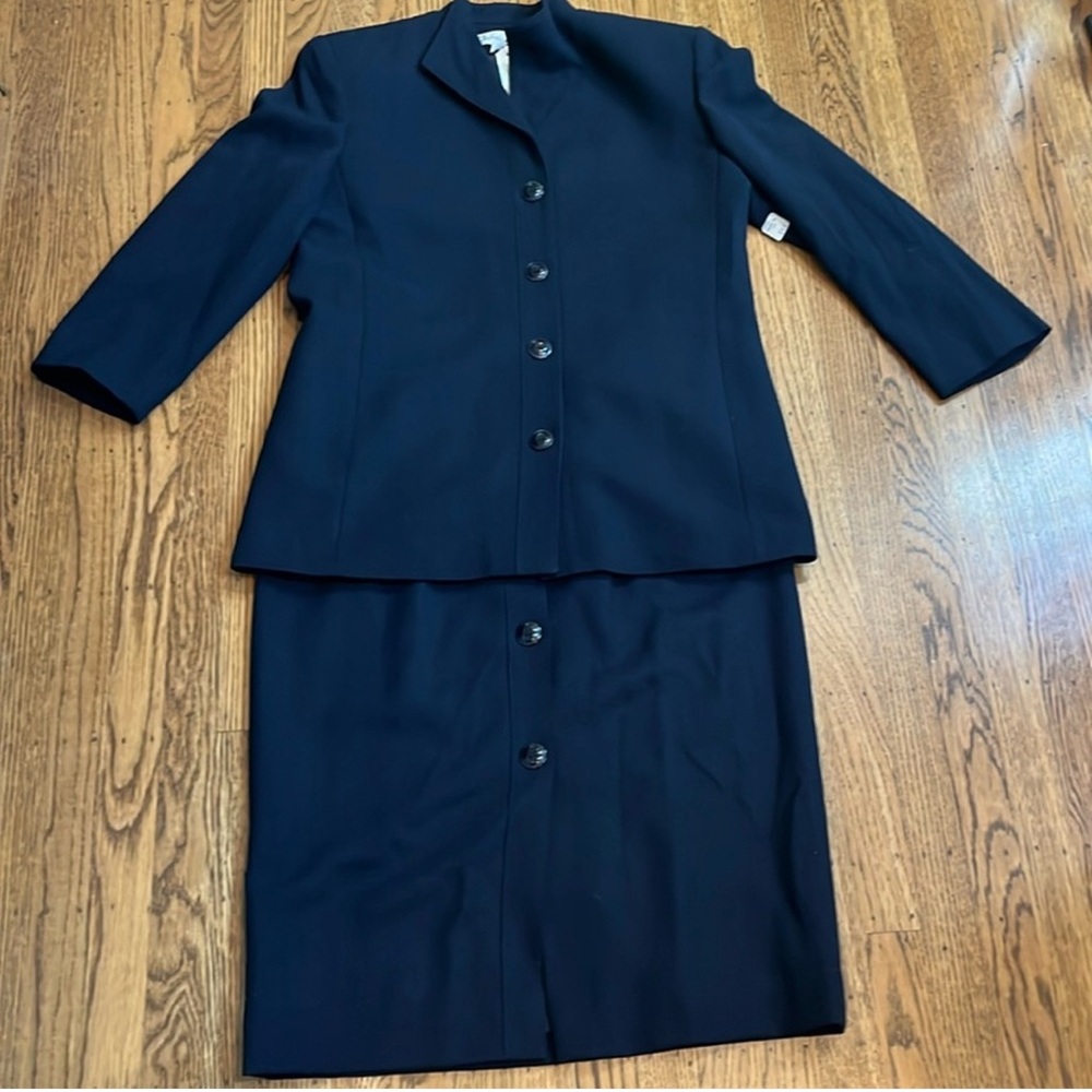 Dior Navy Blue Skirt Set